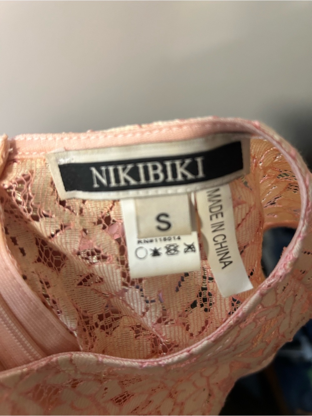 Nikibiki Peach Floral Lace Dress